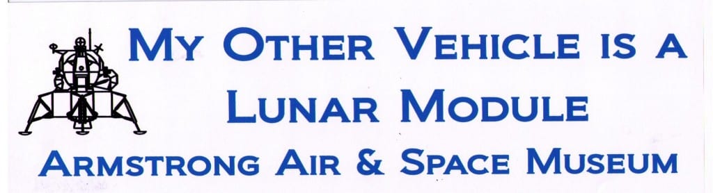 Bumper sticker, courtesy Armstrong Air & Space Museum