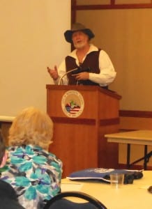 Middleburg settler Jared Hickcox portrayed by reenactor Michael Wengerd